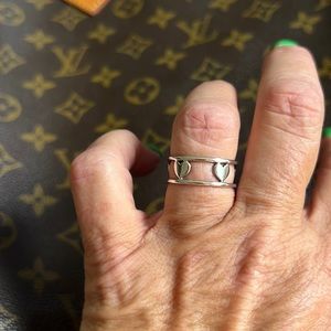 Tiffany round love heart ring Size 8